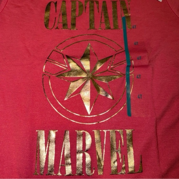 Marvel's Captain Marvel Kids T-Shirt Size 4T. NWT. - Picture 2 of 2